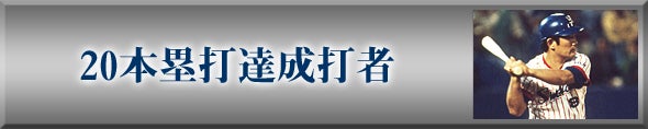 20本塁打達成打者