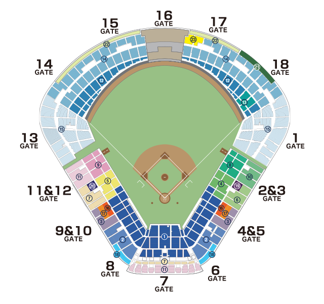 Tokyo Dome Seating Map - Image to u